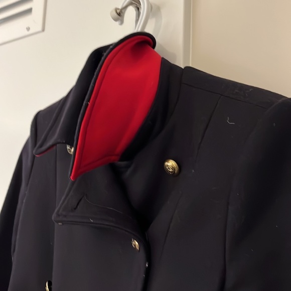 Zara dark navy blue/ red accent/ gold buttons - Picture 2 of 9